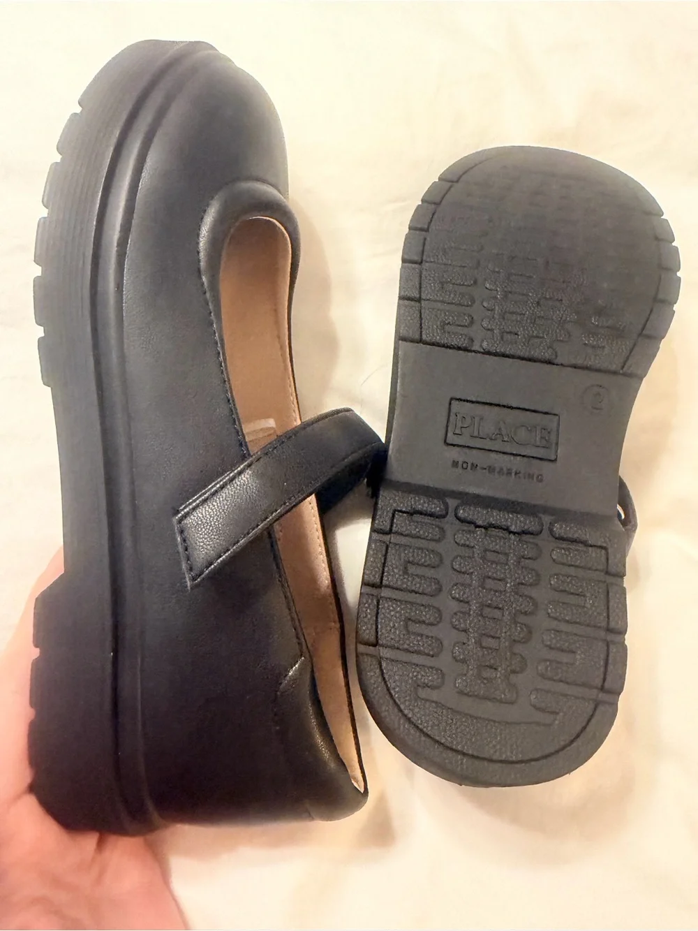 The Children's Place Black Mary Jane Dress Shoes with Velcro